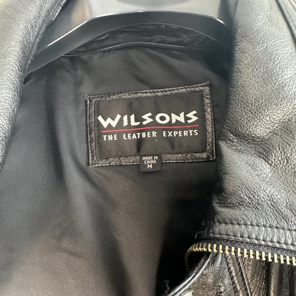 Vintage 90's Oversized Wilsons Leather Black Heavyweight Utility Jacket - Picture 14 of 14